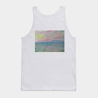 Coucher De Soleil A Pourville, Pleine Mer by Claude Monet Tank Top